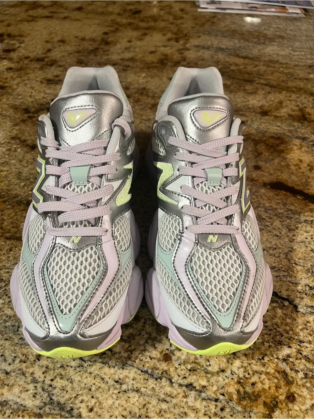 New Balance Women's Pastel Mesh Sneakers - Gray, Mint & Lavender Unisex